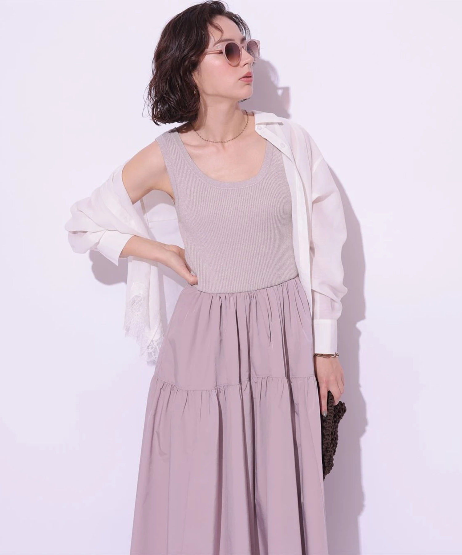 店舗限定》ラメニットドッキングワンピース | ワンピース | Arpege