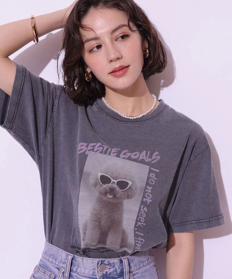 新品Arpege story店舗限定ヴィンテージPoodle PhotoTシャツ 店舗限定》ヴィンテージ Poodle Photo Tシャツ | Tシャツ・カットソー