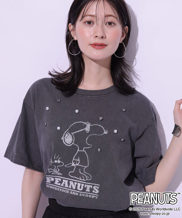 PEANUTS〉パール付きTシャツ | Tシャツ・カットソー | Arpege story