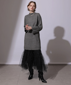 CADUNE(カデュネ) |ラメワンピ+チュールスカートセット