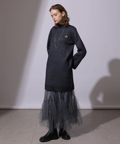 CADUNE(カデュネ) |ラメワンピ+チュールスカートセット