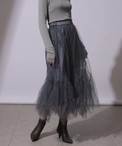 CADUNE(カデュネ) |ラメワンピ+チュールスカートセット