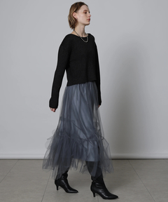 CADUNE(カデュネ) |ラメワンピ+チュールスカートセット