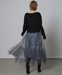CADUNE(カデュネ) |ラメワンピ+チュールスカートセット