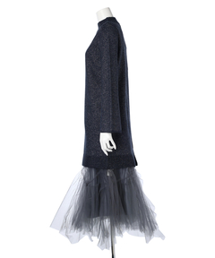 CADUNE(カデュネ) |ラメワンピ+チュールスカートセット