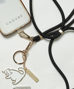 CADUNE(カデュネ) |ネコチャーム付きスマホショルダーストラップ