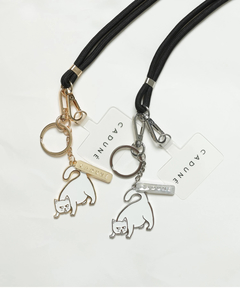 CADUNE(カデュネ) |ネコチャーム付きスマホショルダーストラップ