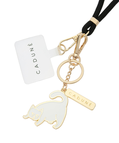 CADUNE(カデュネ) |ネコチャーム付きスマホショルダーストラップ