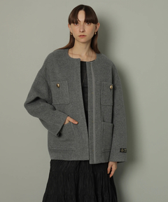 ノーカラーポケットコート | コート | CADUNE（カデュネ