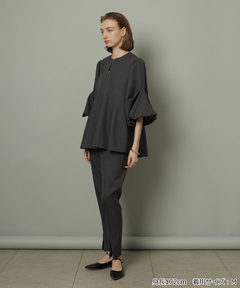 CADUNE(カデュネ) |梳毛裾フレアブラウス