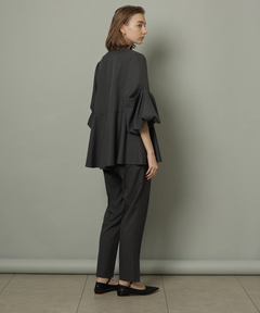 CADUNE(カデュネ) |梳毛裾フレアブラウス