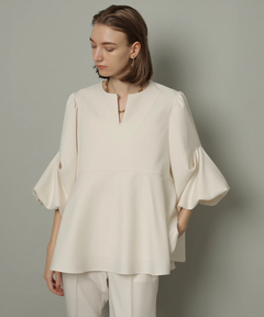 CADUNE(カデュネ) |梳毛裾フレアブラウス