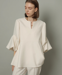 CADUNE(カデュネ) |梳毛裾フレアブラウス