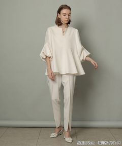 CADUNE(カデュネ) |梳毛裾フレアブラウス