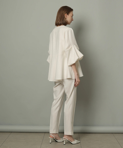 CADUNE(カデュネ) |梳毛裾フレアブラウス