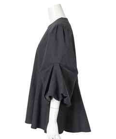 CADUNE(カデュネ) |梳毛裾フレアブラウス