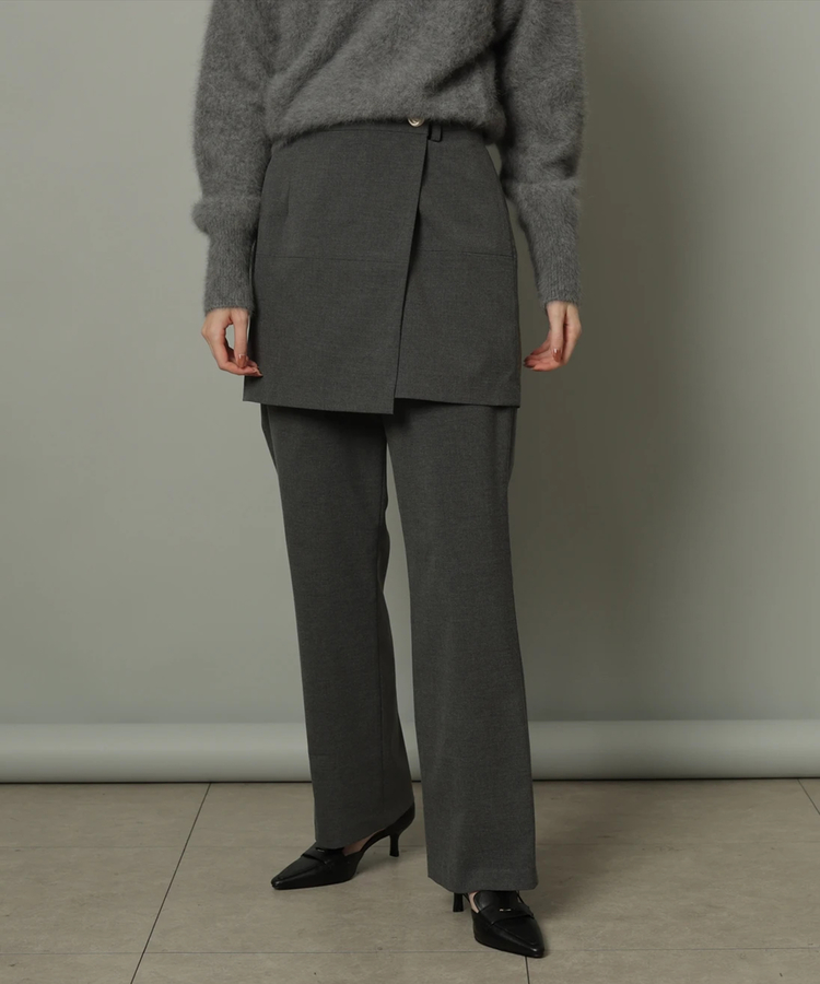 ★ボタン様3点おまとめ★【着用1回】カデュネ　ラメニットタックパンツ　グレー38 CADUNE タックパンツMサイズアルページュストーリー