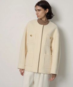 CADUNE(カデュネ) |ノーカラーポケットコート