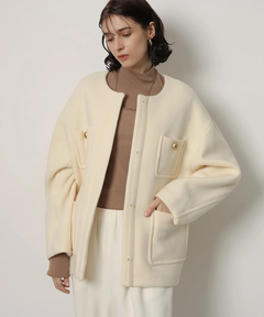 CADUNE(カデュネ) |ノーカラーポケットコート