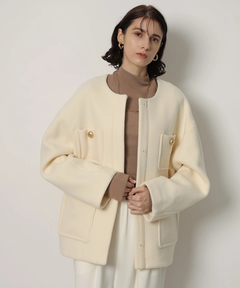 CADUNE(カデュネ) |ノーカラーポケットコート