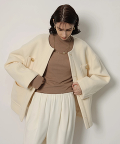 CADUNE(カデュネ) |ノーカラーポケットコート