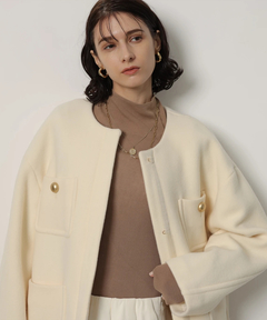 CADUNE(カデュネ) |ノーカラーポケットコート