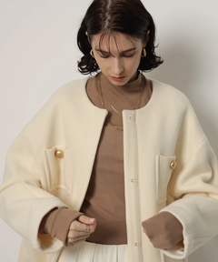 CADUNE(カデュネ) |ノーカラーポケットコート