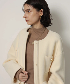 CADUNE(カデュネ) |ノーカラーポケットコート