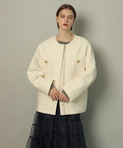 CADUNE(カデュネ) |ノーカラーポケットコート