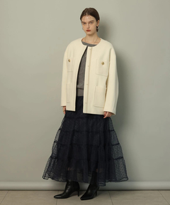 CADUNE(カデュネ) |ノーカラーポケットコート
