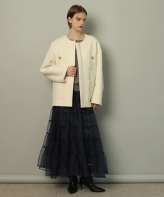 CADUNE(カデュネ) |ノーカラーポケットコート