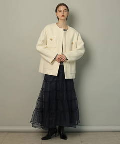 CADUNE(カデュネ) |ノーカラーポケットコート