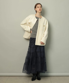 CADUNE(カデュネ) |ノーカラーポケットコート