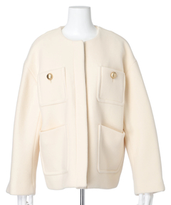 CADUNE(カデュネ) |ノーカラーポケットコート