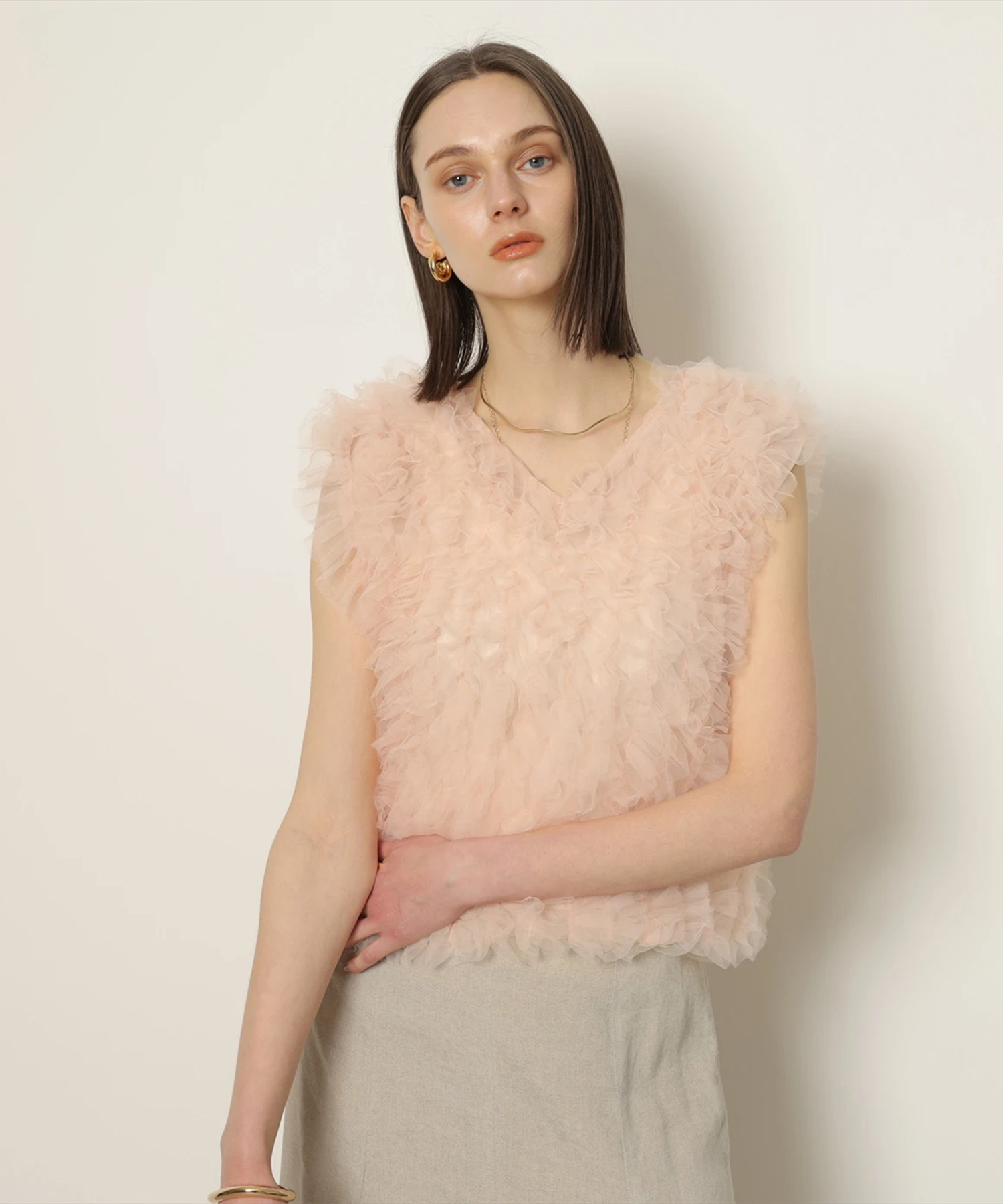 ≪WEB・店舗限定≫チュールフリルトップス | シャツ・ブラウス ≪WEB・店舗限定≫チュールフリルトップス | シャツ・ブラウス