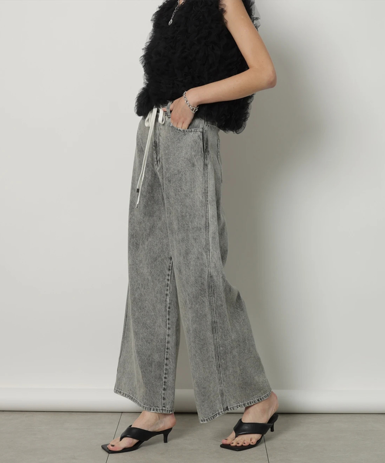 【もか出品】CADUNE ドロストデニムパンツ　ライトブルーSS ドロストデニムパンツ | デニム | CADUNE（カデュネ） │【公式