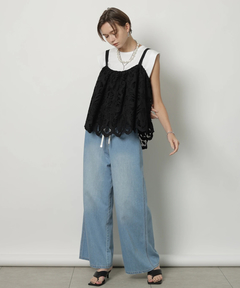 CADUNE(カデュネ) |ドロストデニムパンツ