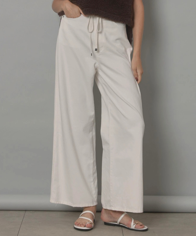 【もか出品】CADUNE ドロストデニムパンツ　ライトブルーSS ドロストデニムパンツ | デニム | CADUNE（カデュネ） │【公式
