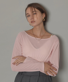 美品 Arpege story 2way半袖メッシュニット ピンク トップス 商品一覧 │【公式通販】Arpege story（アルページュ