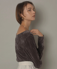 CADUNE(カデュネ) |シアーベロアカットソー