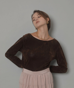 CADUNE(カデュネ) |シアーベロアカットソー