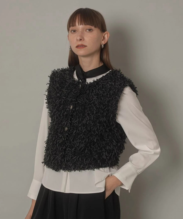 カデュネ　CADUNE もふもふベスト　38 CADUNE（カデュネ）の「もふもふベスト（ニット/セーター）」 - WEAR