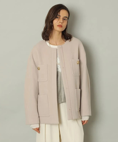 最終値下げCADUNE ノーカラーポケットコート ノーカラーポケットコート | コート | CADUNE（カデュネ