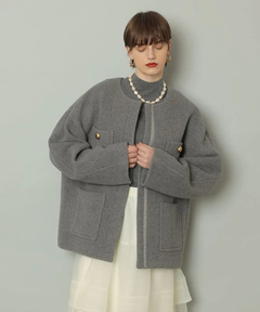 ノーカラーポケットコート | コート | CADUNE（カデュネ