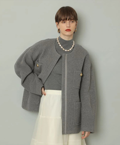 スタッフコーディネート】□ノーカラーポケットコート｜satomi｜Arpege