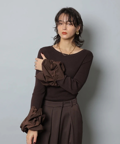 CADUNE(カデュネ) |袖バルーンニット