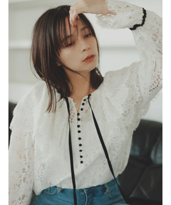 CADUNE(カデュネ) |総レースブラウス