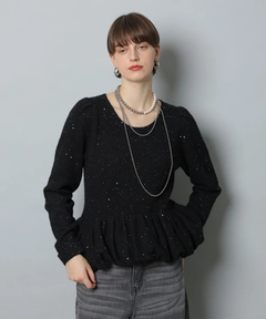 CADUNE(カデュネ) |キラキラぺプラムニット