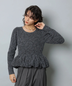 CADUNE(カデュネ) |キラキラぺプラムニット