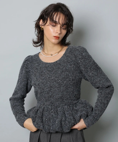 CADUNE(カデュネ) |キラキラぺプラムニット